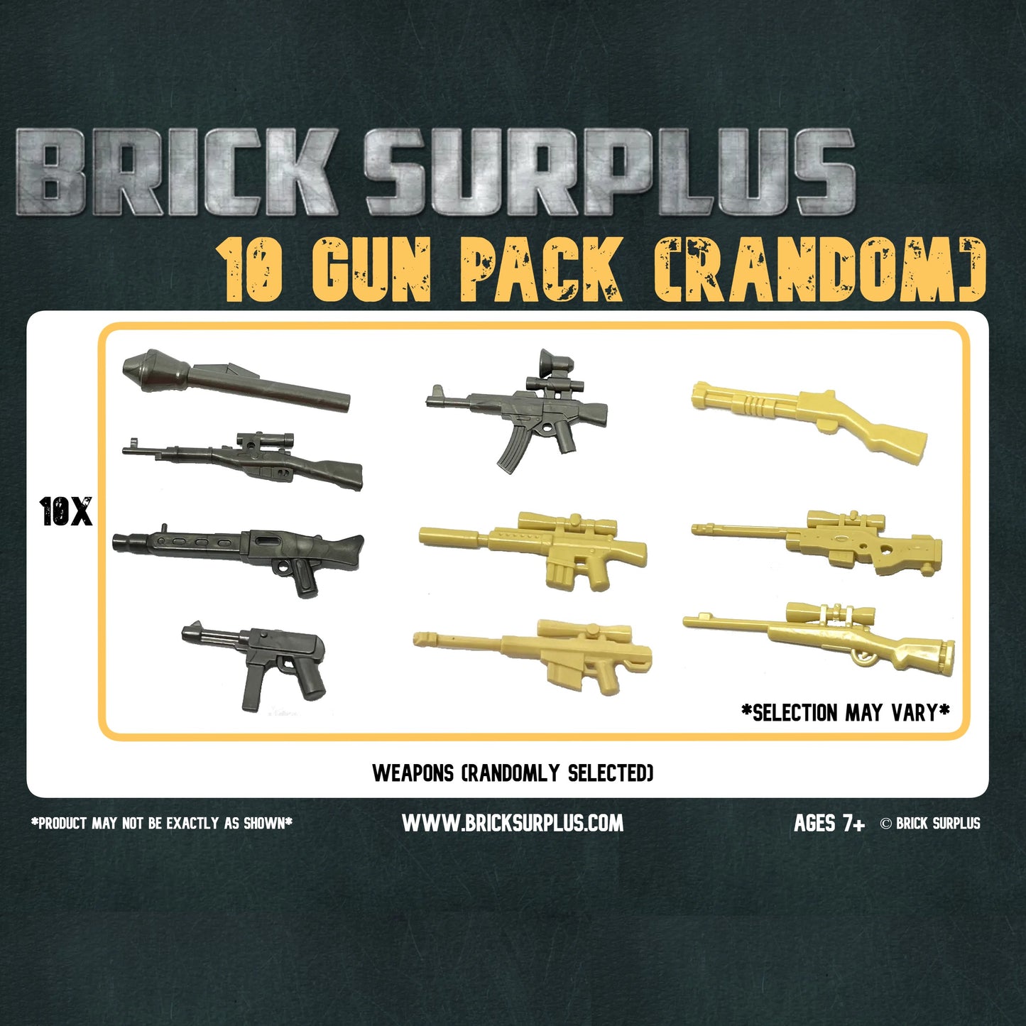 10 Gun Pack with Bonus (Randomly selected)